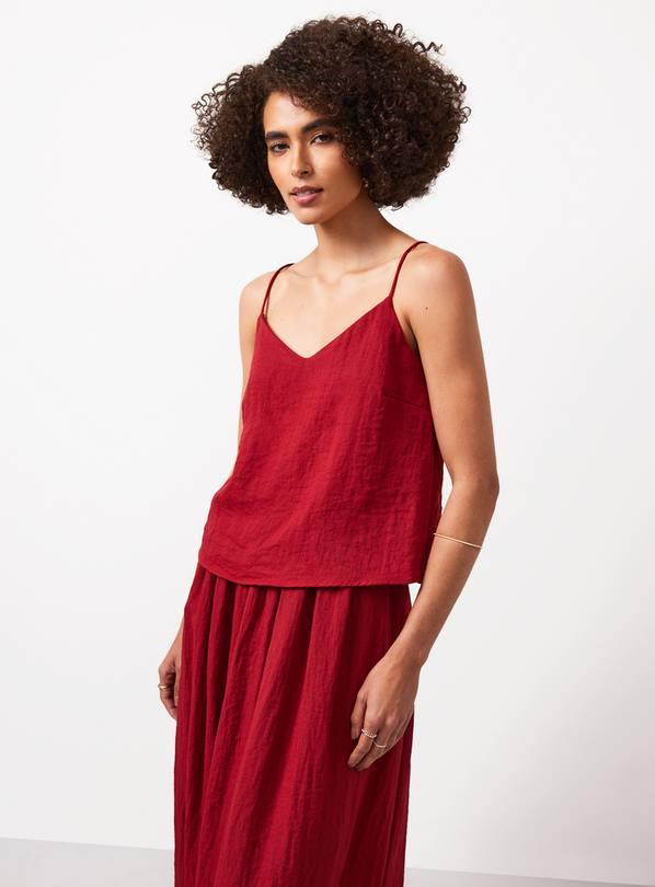 Dark Red Co-ord Cami Top 6